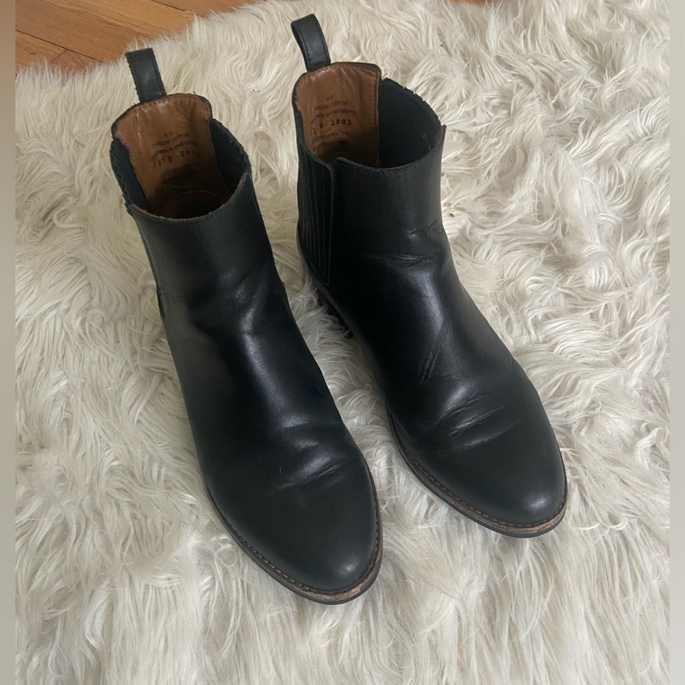 Thursday Boot Company Black Leather Chelsea Booties